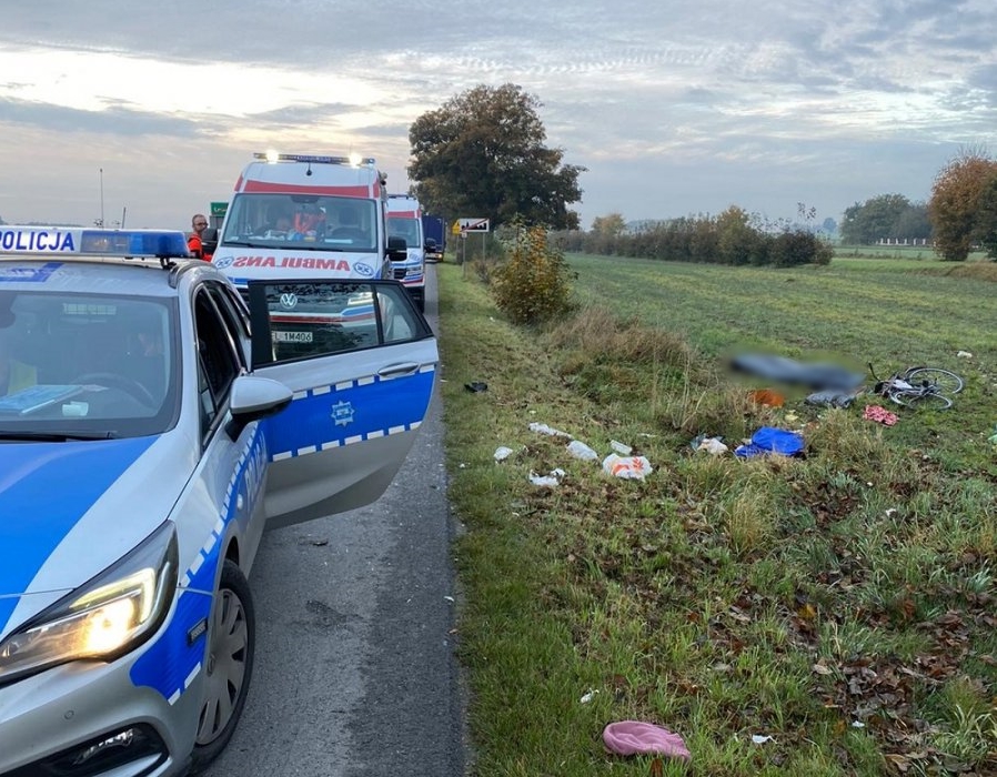 Śmiertelny wypadek rowerzystki. Kierowca auta dostawczego potrącił 72-letnią kobietę - Zdjęcie główne