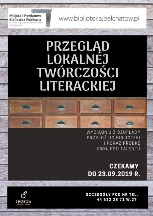 Pochwal się swoją sztuką. Przegląd lokalnej twórczości literackiej - Zdjęcie główne