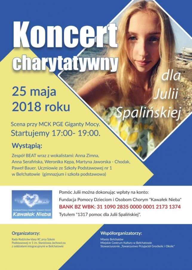 Koncert charytatywny dla Julii Spalińskiej - Zdjęcie główne