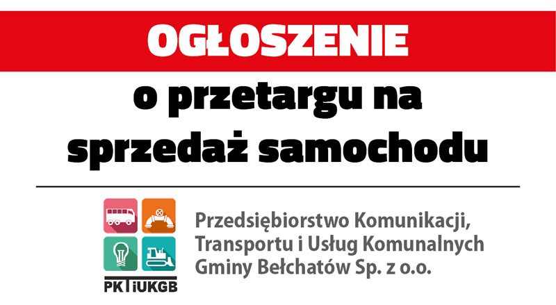 Ogłoszenie o przetargu na sprzedaż samochodu - Zdjęcie główne