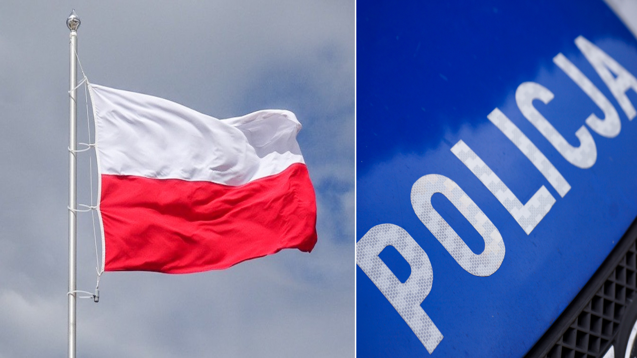 Pijany mężczyzna zdjął flagę z klatki i zaczął nią rzucać. Grozi mu rok więzienia - Zdjęcie główne