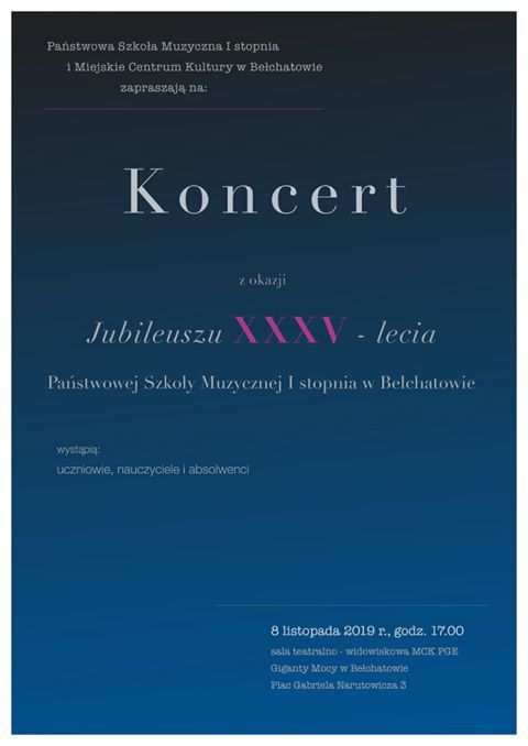 35-lecie Szkoły Muzycznej w Bełchatowie. Jubileuszowy koncert już jutro - Zdjęcie główne