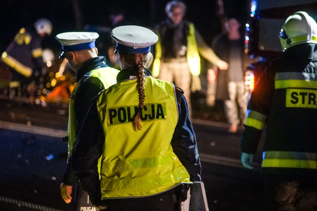 Cztery osoby ranne w wypadku w powiecie bełchatowskim. Na miejscu policja, straż i pogotowie - Zdjęcie główne