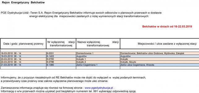 UWAGA! Kolejne przerwy w dostawie energii elektrycznej - Zdjęcie główne