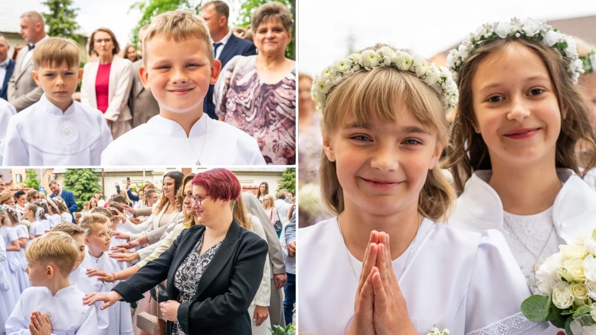 Pierwsza Komunia Święta w Grocholicach. Dzieci przyjęły sakrament w dwóch grupach [FOTO]