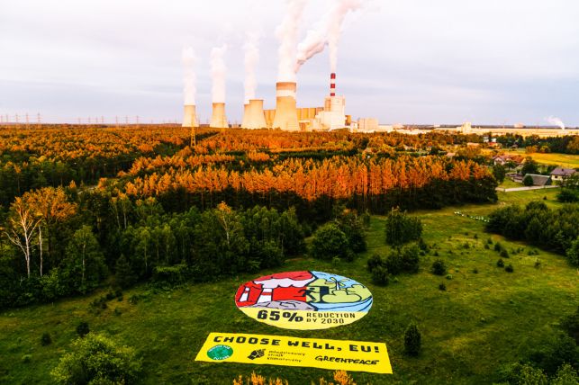 Aktywiści z Greenpeace znów pojawili się w okolicy elektrowni Bełchatów. Co tym razem zrobili? [FOTO] - Zdjęcie główne