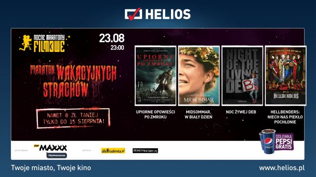 Nocny Maraton Hororów w HELIOS Bełchatów - Zdjęcie główne