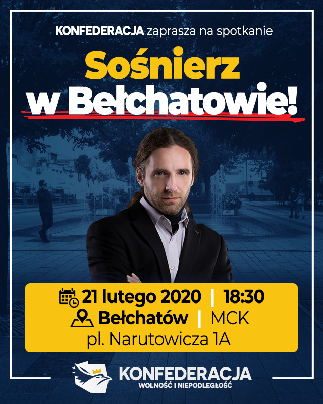 Poseł Konfederacji Dobromir Sośnierz w Bełchatowie - Zdjęcie główne