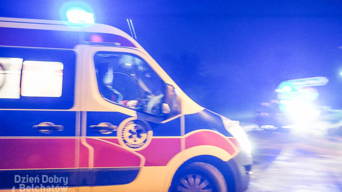 Groźny wypadek pod Bełchatowem. Dwie osoby zostały ranne