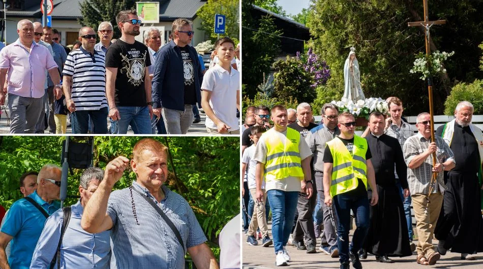 Męski Różaniec przeszedł przez Bełchatów. Wierni modlili się na ulicach w centrum [FOTO] - Zdjęcie główne