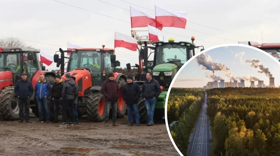 Protest rolników pod Bełchatowem. Ciągniki pojawią się na drodze do kopalni i elektrowni - Zdjęcie główne