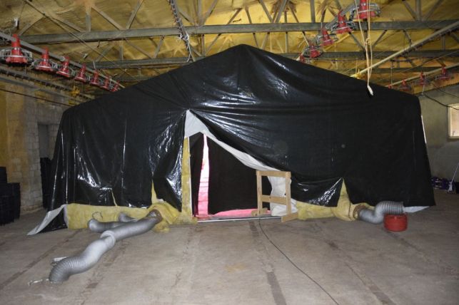 Policja uderza w lokalny narkobiznes. Co znaleziono w ogromnych namiotach koło Zelowa? - Zdjęcie główne