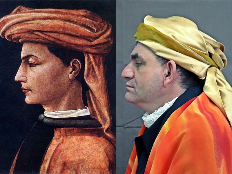 Krzysztof K. jako "Portret młodego mężczyzny" Paolo Uccello