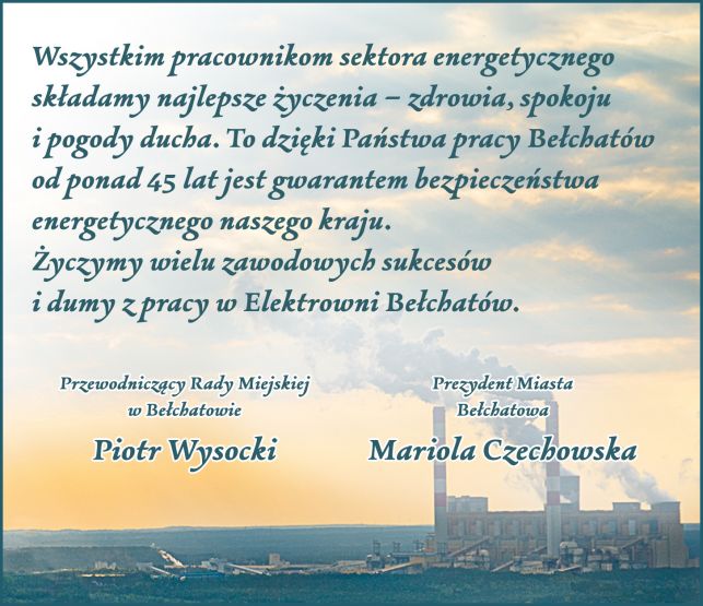 Życzenia - Dzień Energetyka - Zdjęcie główne