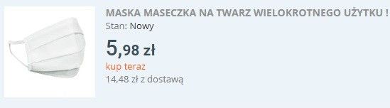 Maseczkowy szał na aukcjach internetowych. Sprawdziliśmy, które oferty najtańsze, a które najbardziej oryginalne - Zdjęcie główne