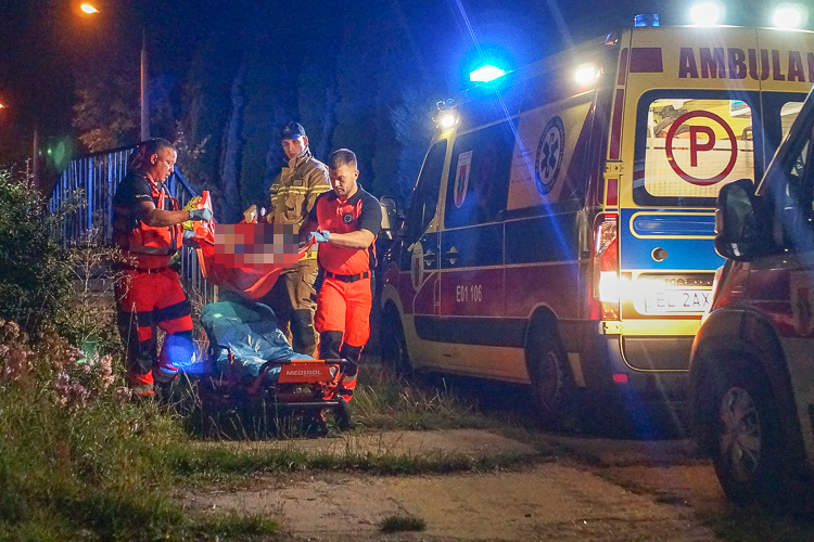 Karetki i straż pożarna z drabiną pod wiaduktem. Pijane nastolatki potrzebowały pomocy [FOTO] - Zdjęcie główne