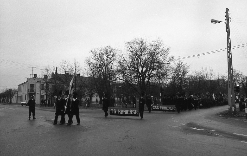 Pochód barbórkowy w okolicach placu Wolności/Fot. Archiwum KWB Bełchatów