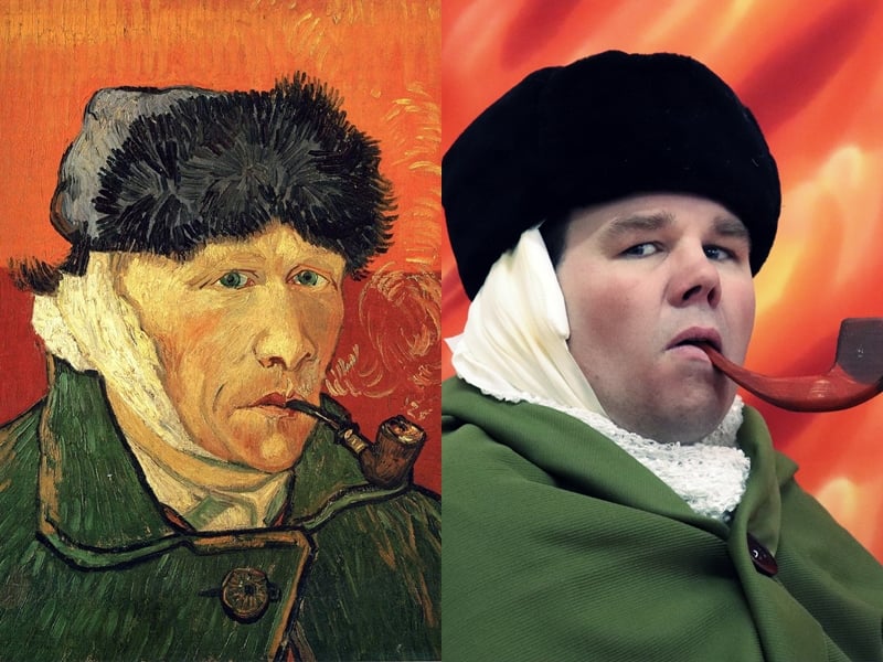 Piotr Sz. jako "Autoportret" Vincenta van Gogha