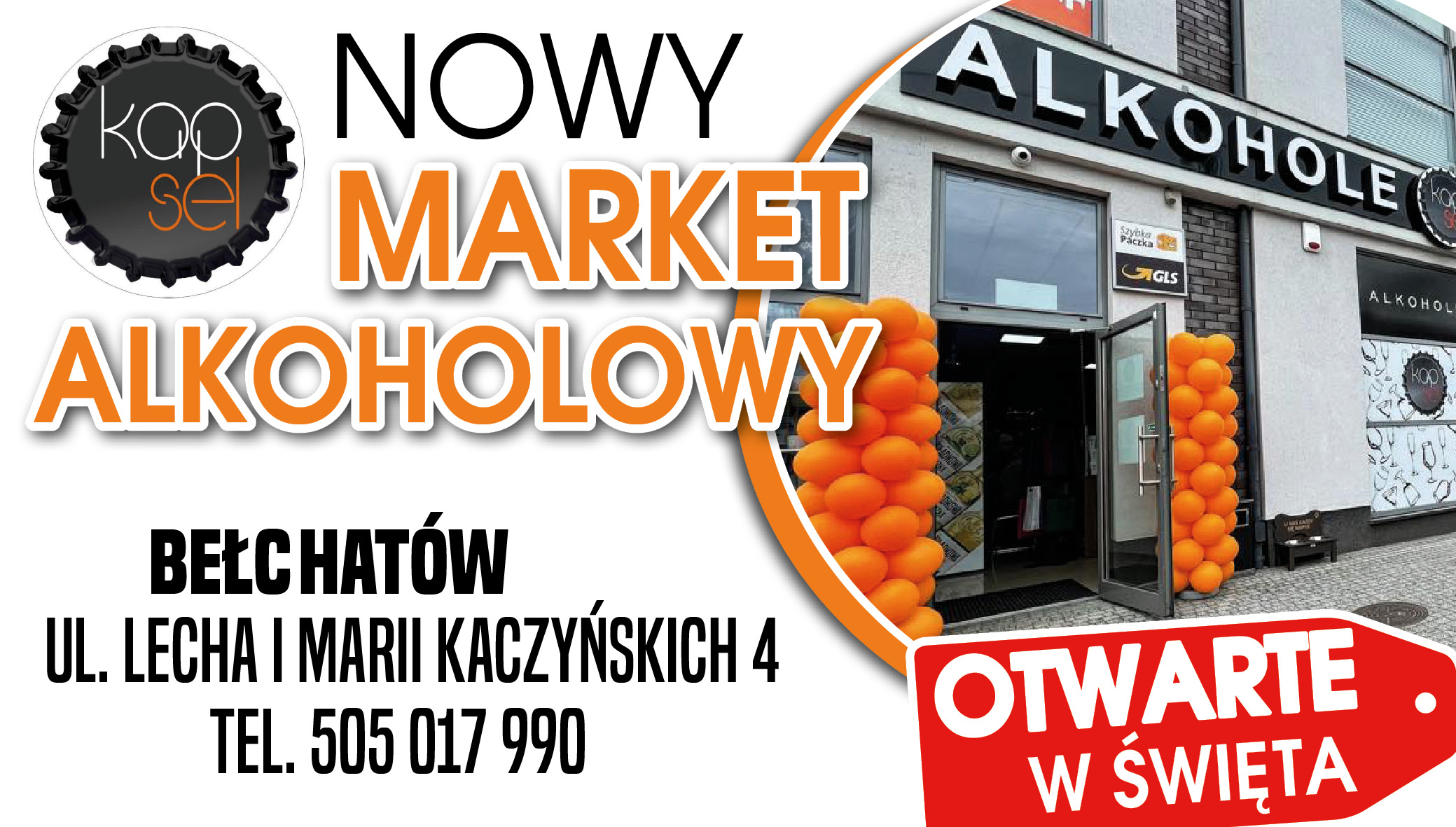 Nowy MARKET Z ALKOHOLAMI w Bełchatowie przy ul. L. i M. Kaczyńskich 4. Już otwarty! - Zdjęcie główne