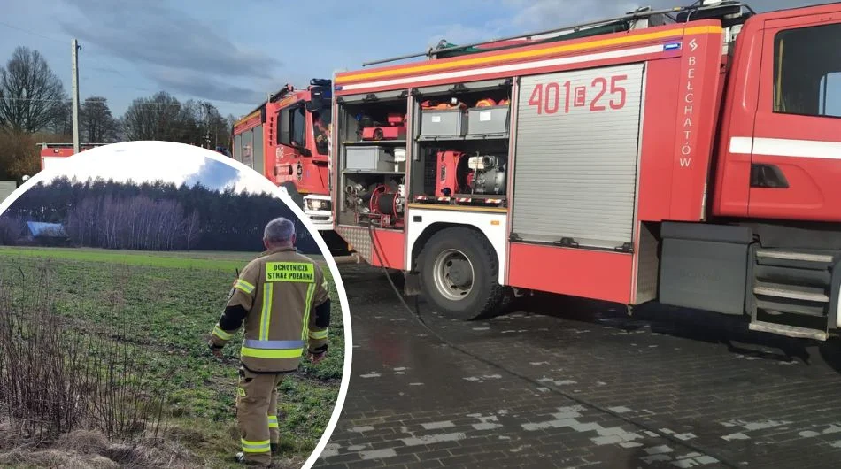 Finał poszukiwań mieszkańca gminy Bełchatów. Zaginął w trakcie pożaru [FOTO] - Zdjęcie główne