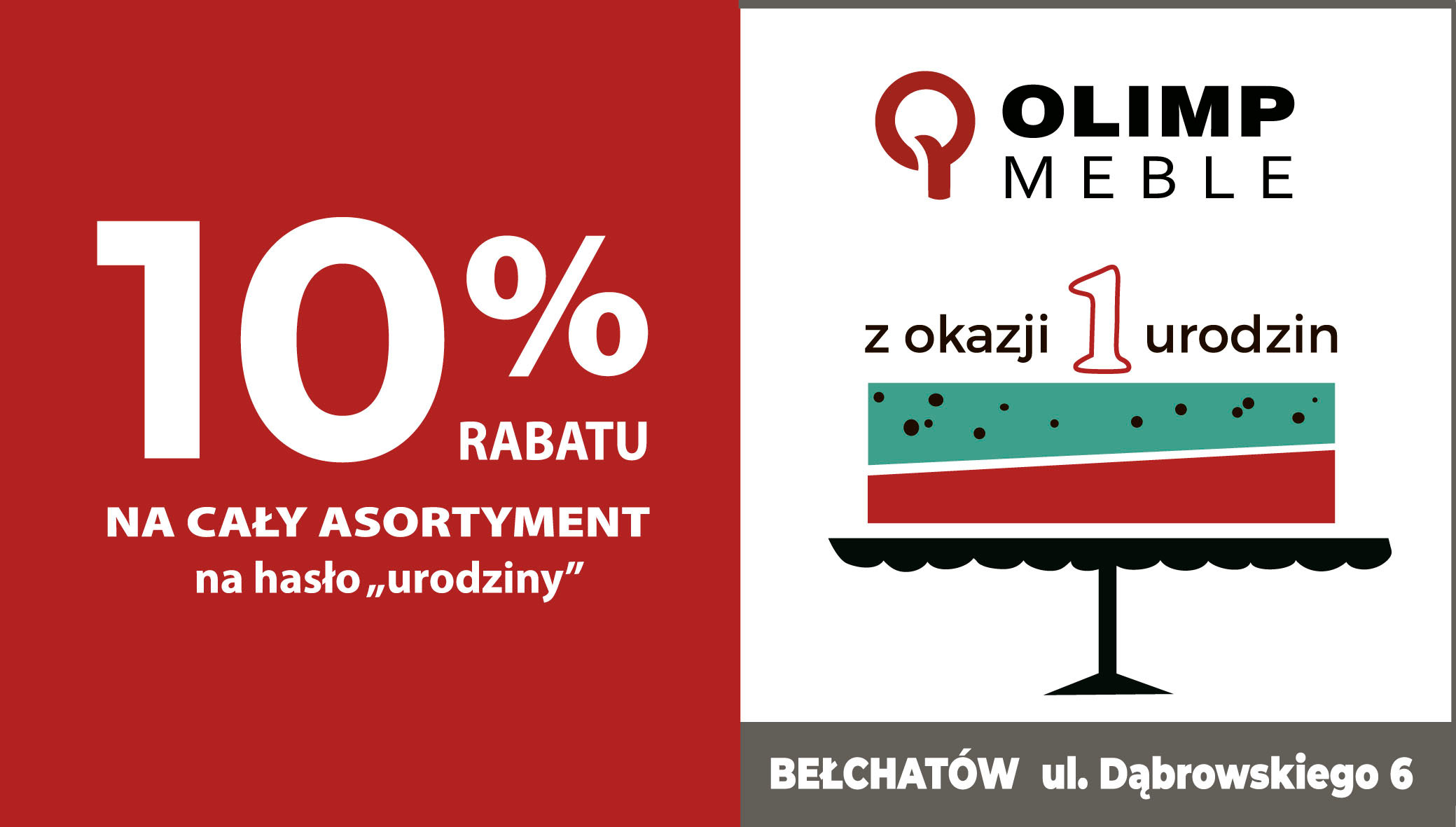 Olimp Meble - obchodzi swoje 1-sze urodziny! Zobacz jakie promocje przygotowaliśmy [ZDJĘCIA] - Zdjęcie główne