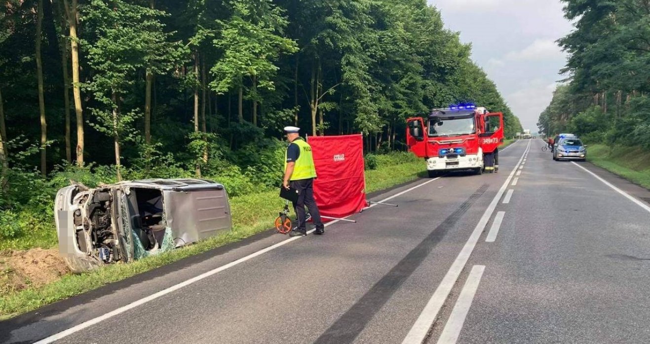 Tragiczny wypadek na DK74. Nie żyje 88-letni kierowca [FOTO] - Zdjęcie główne