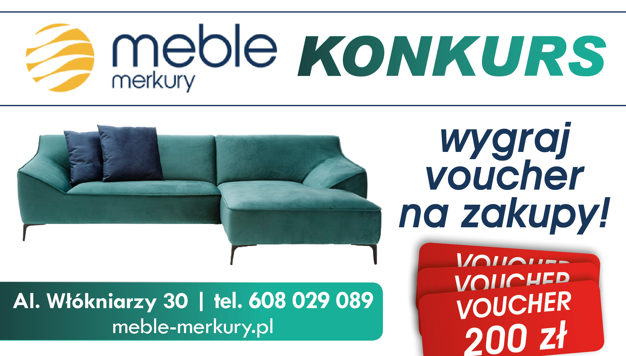 KONKURS! Salon Meblowy Merkury JEST OWARTY i zaprasza do wzięcia udziału w konkursie. - Zdjęcie główne