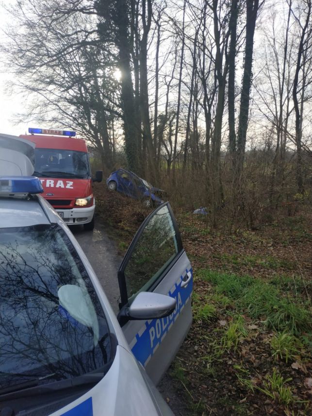 Wyprzedzał ciężarówkę, skończył na drzewie. Po 19-latka przyleciał śmigłowiec LPR - Zdjęcie główne