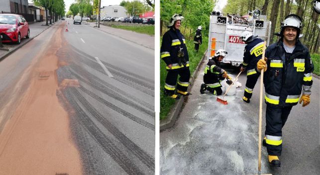 ''Zapaskudził'' olejem prawie 20 kilometrów drogi pod Bełchatowem i... uszło mu to na sucho - Zdjęcie główne