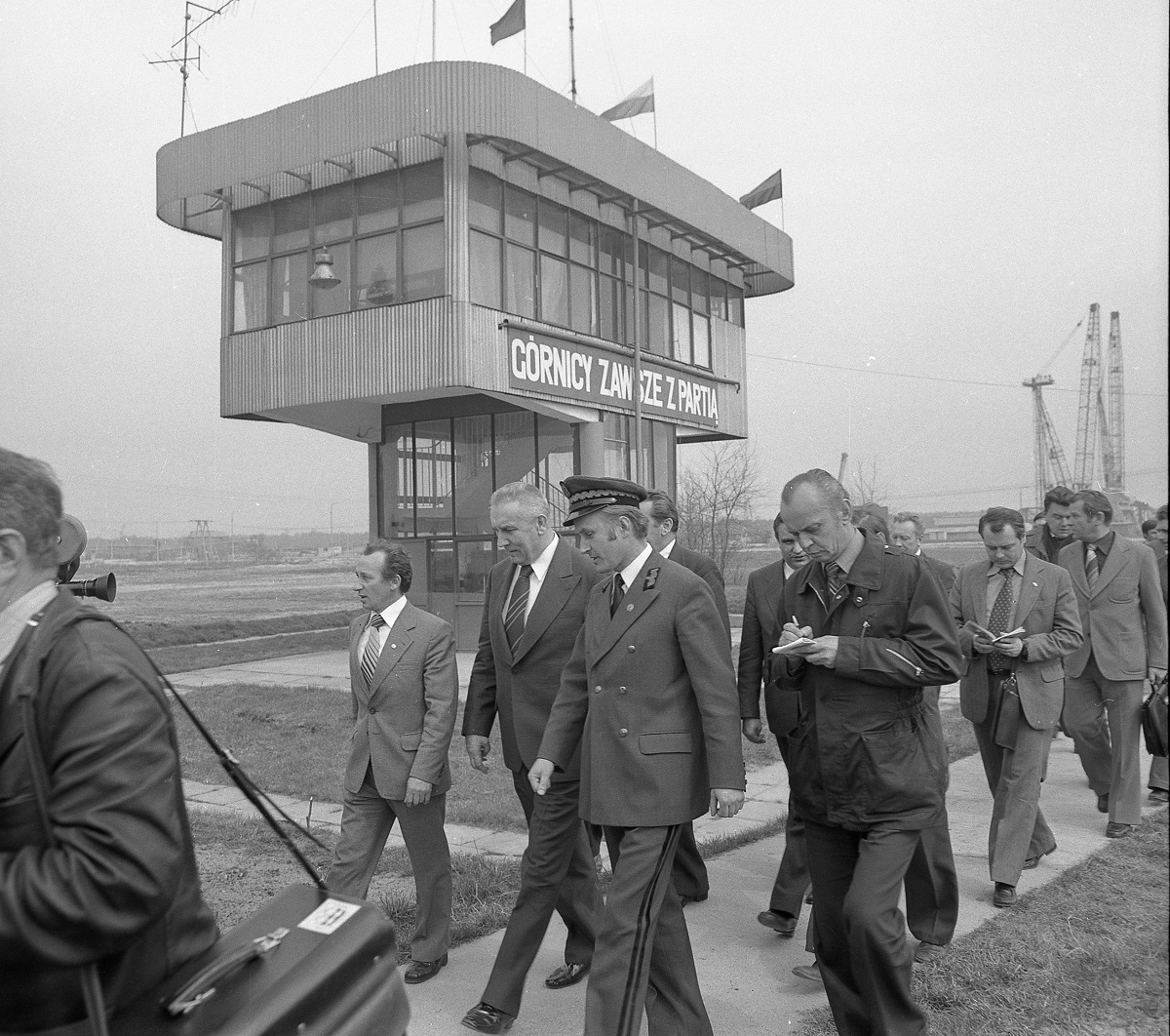 Edward Gierek z wizytą w bełchatowskiej kopalni /Fot. Archiwum KWB Bełchatów
