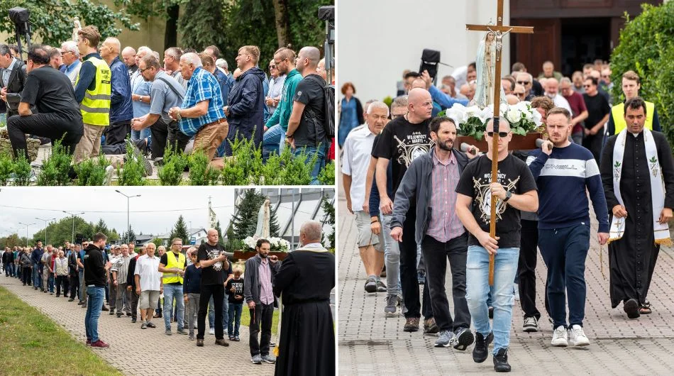 Jubileuszowy męski różaniec przeszedł przez miasto. Panowie modlili się na ulicach [FOTO] - Zdjęcie główne