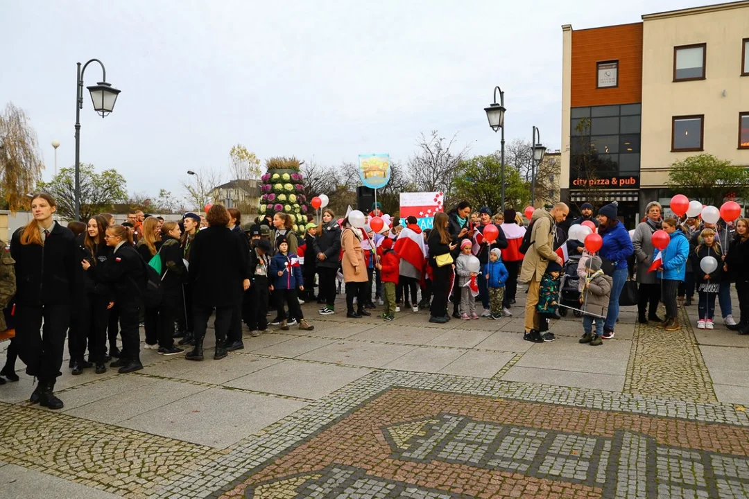 Pochody 11 listopada w Zgierzu. Mieszkańcy tłumnie uczestniczyli w uroczystościach Święta Niepodległości.