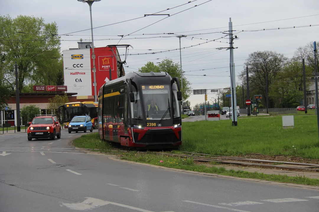 Tramwaje przy Pabianickiej w Łodzi