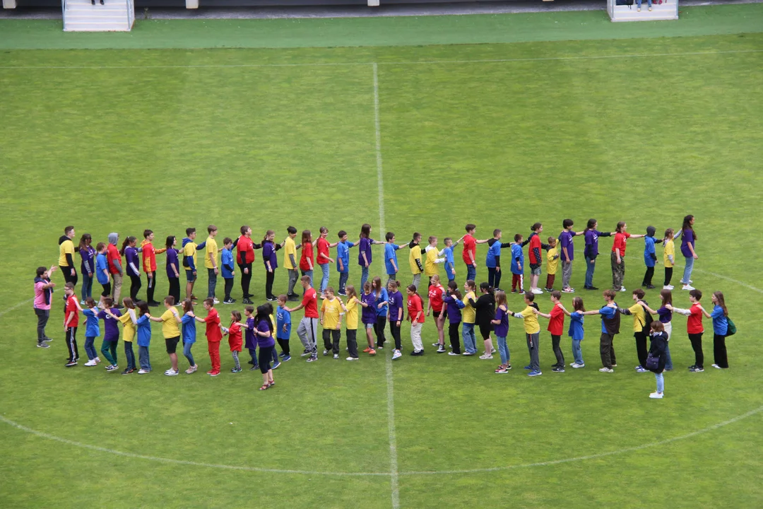 Flash mob na stadionie ŁKS Łódź im. Władysława Króla