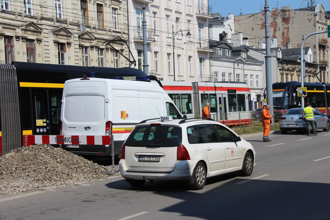 Utrudnienia po wykolejeniu tramwaju w Łodzi