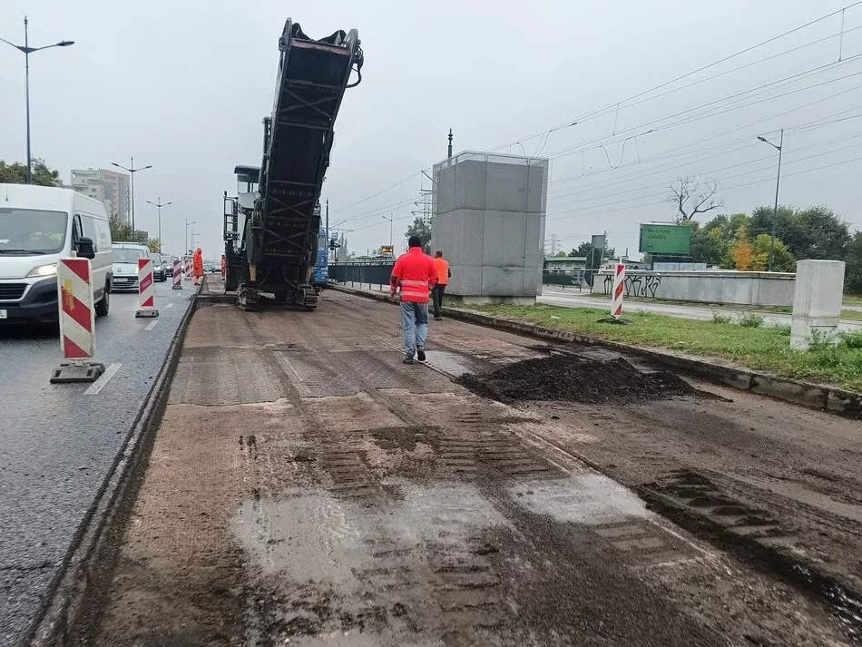 Utrudnienia na ulicy Rokicińskiej w Łodzi