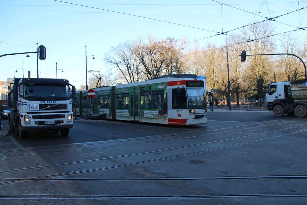 Utrudnienia dla podróżnych na Zachodniej w Łodzi