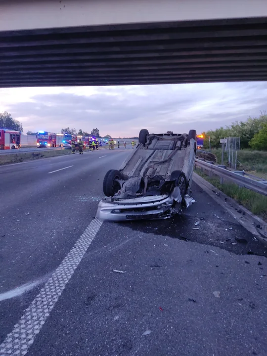 Wypadek śmiertelny na A2 w powiecie łęczyckim