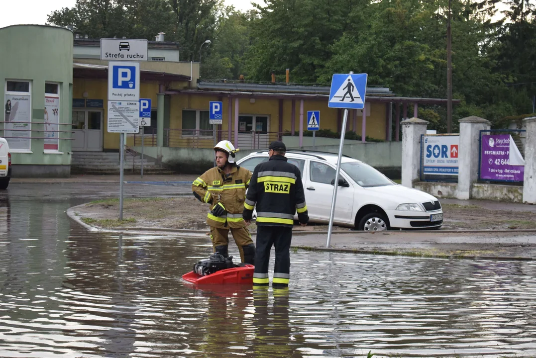 Zalane ulice w Zgierzu