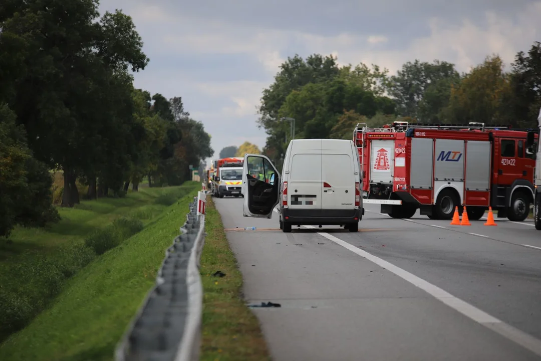 Wypadek na DK 92 w miejscowości Wojszyce