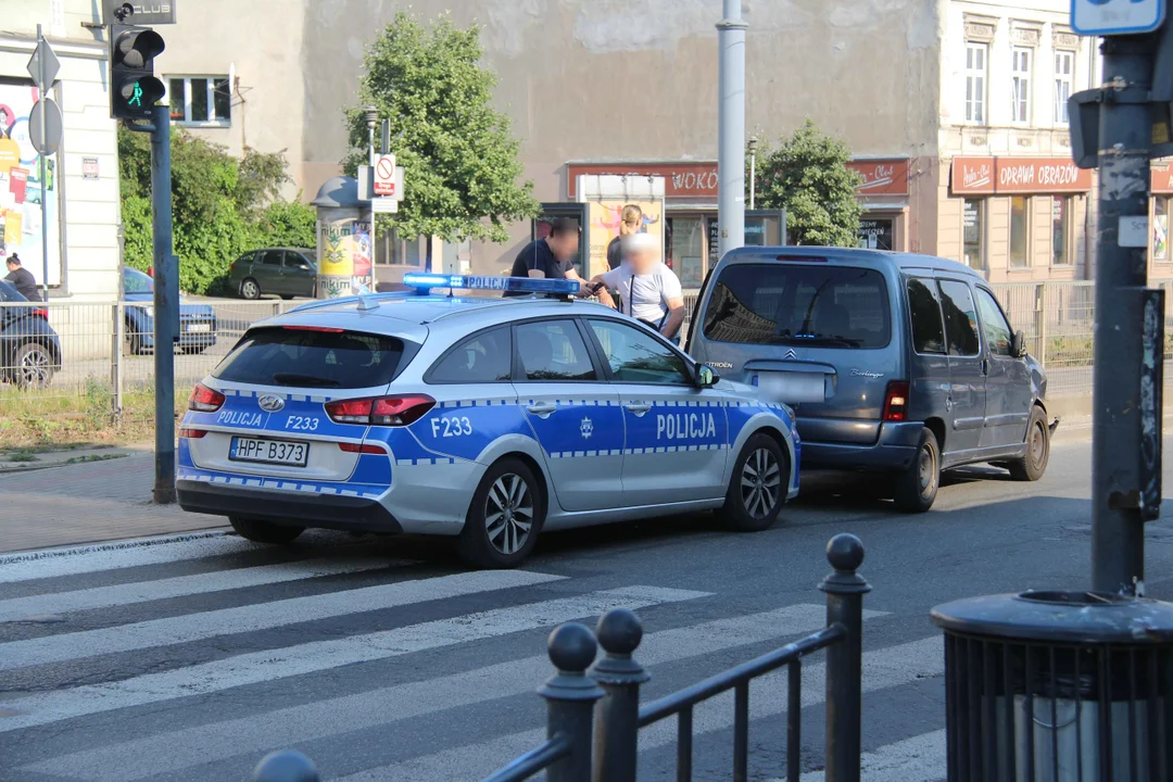 Kolizja samochodu z motocyklem na Zachodniej