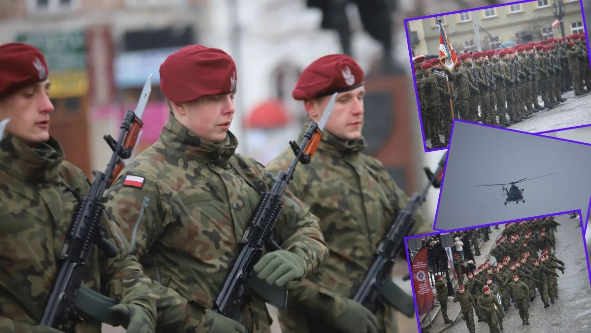 Wojskowa uroczystość i niski przelot śmigłowca. Żołnierze z Leźnicy świętowali [ZDJĘCIA] - Zdjęcie główne