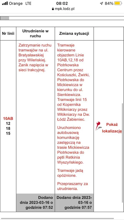 Zatrzymanie tramwajów, ogromne utrudnienia w centrum