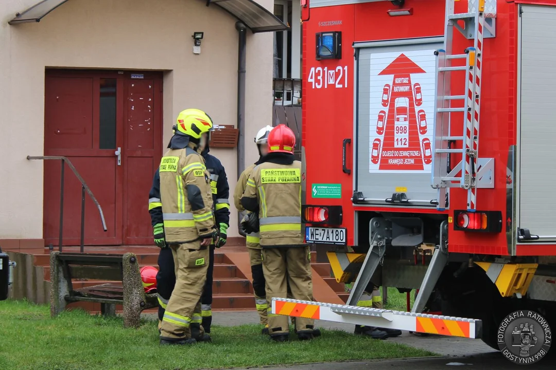 Interwencja straży pożarnej w sąsiednim Gostyninie. Przyczyną przypalony garnek