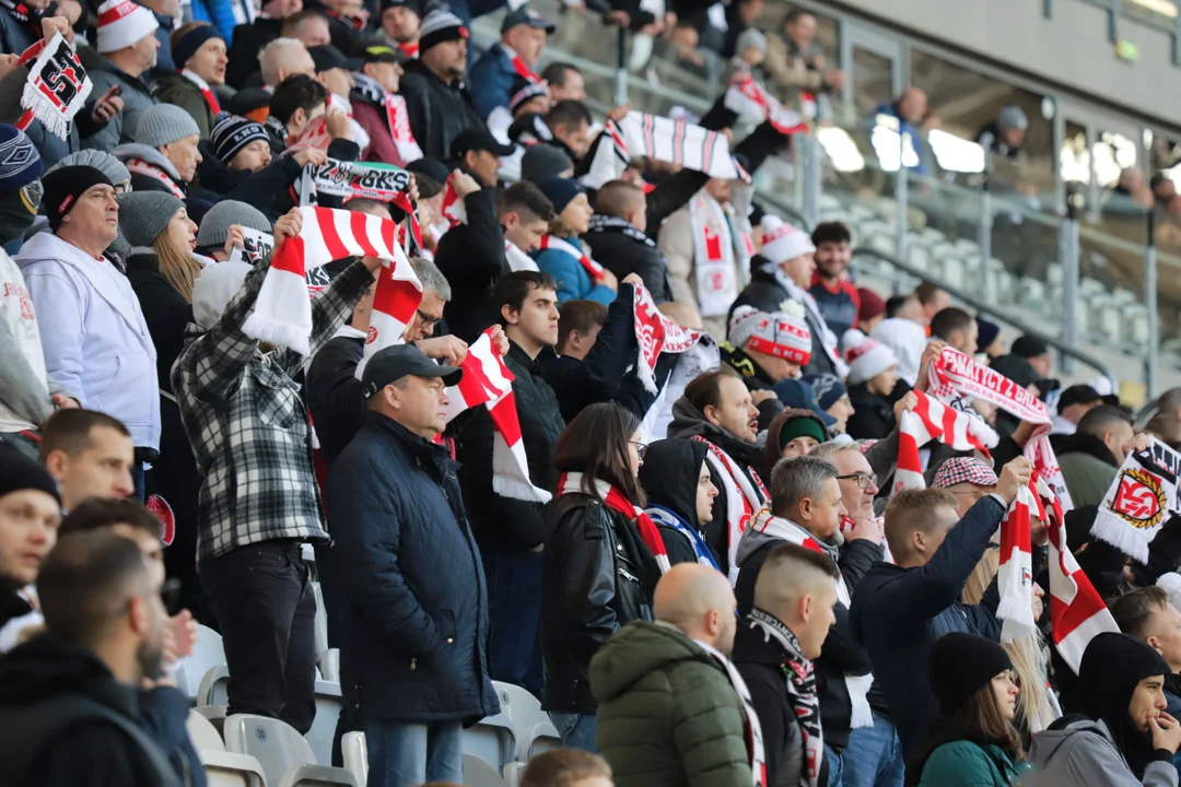 Kibice na meczu ŁKS Łódź i Ruch Chorzów