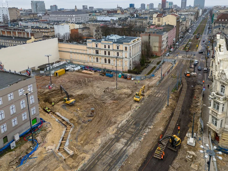 Tymczasowe torowisko w centrum Łodzi ukończone