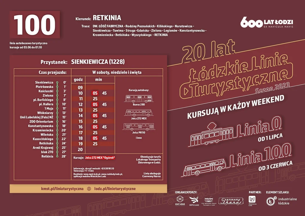 Rozkład jazdy linia 100