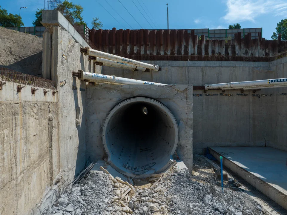 Budowa tunelu kolejowego w Łodzi