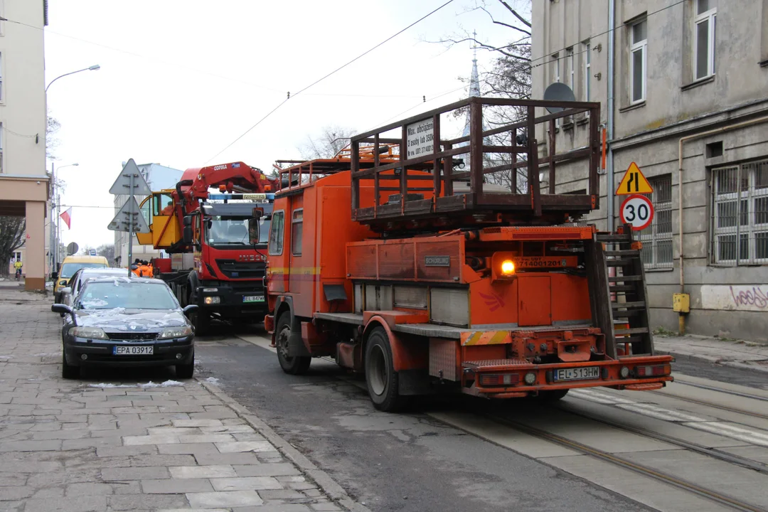 Wykolejenie tramwaju MPK Łódź na Bałutach