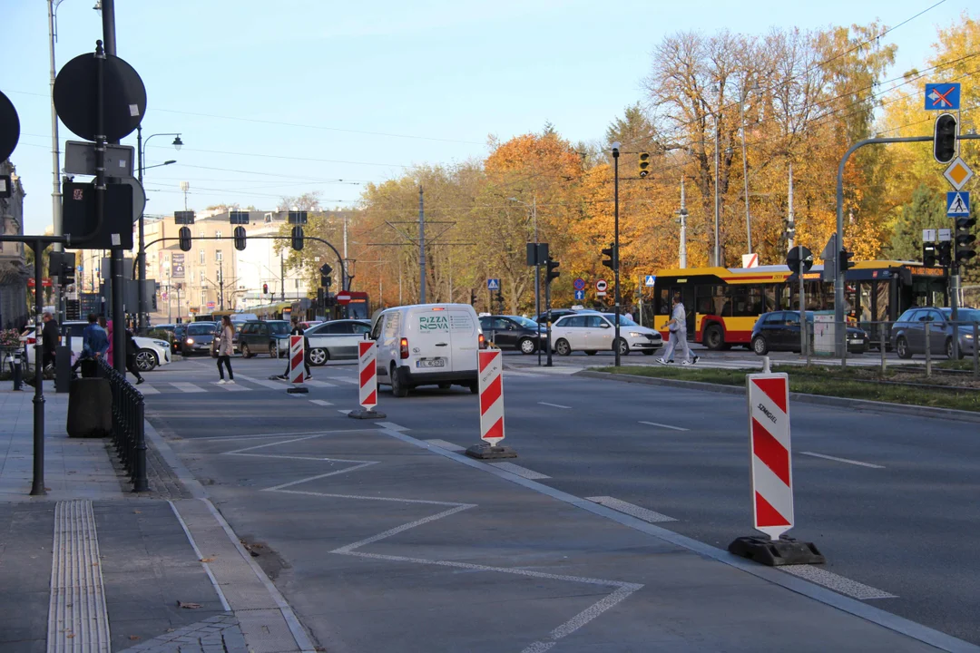 Utrudnienia dla kierowców na ulicy Zachodniej w Łodzi - 30.10.2023 r.